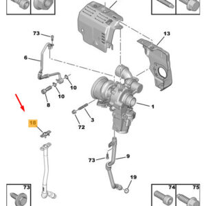 CITRO�N C3 MK3 SX Turbo Lubrication Pipe Clip Seal 9833149980 ORIGINAL