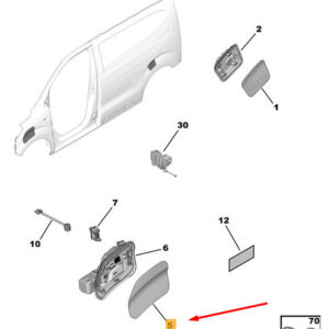 CITRO�N JUMPY MK3 Left Charge Box Shutter 9832121580 ORIGINAL