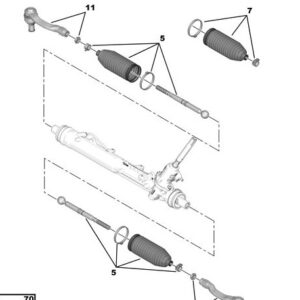 CITRO�N JUMPY MK3 Steering Rod Ball Left Joint Kit 9820340080 ORIGINAL
