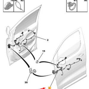 CITRO�N JUMPY MK3 Front Right Door Harness RHD 9824874980 ORIGINAL