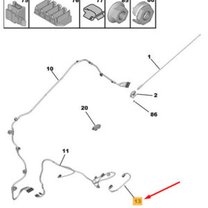 CITRO�N JUMPY MK3 Aerial Cable Loom 9811989480 ORIGINAL