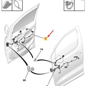 CITRO�N JUMPY MK3 Front Left Door Harness RHD 9824873180 ORIGINAL