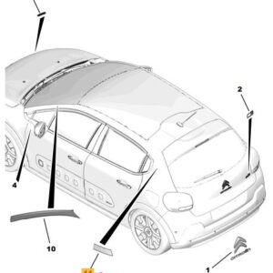CITRO�N C3 MK3 SX Rear Right Quarter Decoration 98160774N8 ORIGINAL