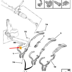 CITRO�N JUMPY MK3 Steering O Ring Seal 9823820980 ORIGINAL