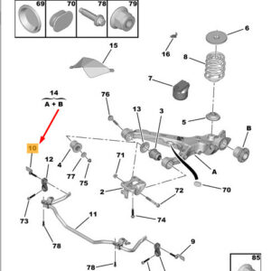 CITRO�N JUMPY MK3 Rear Left Suspension Link Protector 9814072980 ORIGINAL