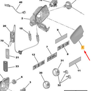 CITRO�N JUMPY MK3 Fuel Tank Flap 98087269ZM ORIGINAL