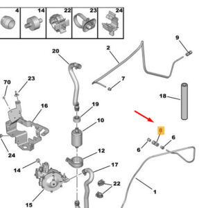 CITRO�N C3 MK3 SX Fuel Filler Pipe Joint 1606861580 ORIGINAL