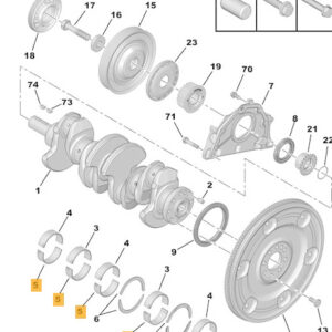 CITRO�N JUMPY MK3 Crankshaft Bearing Main Half Shell 0113FC ORIGINAL