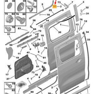 CITRO�N JUMPY MK3 Left Sliding Door Expanding Insert 9810392580 ORIGINAL