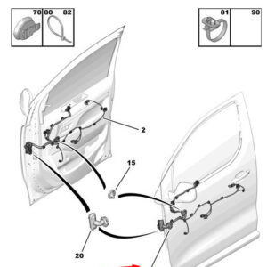 CITRO�N JUMPY MK3 Front Right Door Harness RHD 9824875180 ORIGINAL