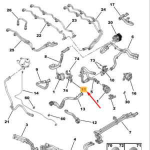 CITRO�N JUMPY MK3 Coolant Pump Support 9830394280 ORIGINAL