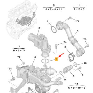 CITRO�N C3 MK3 SX Gas Recirculation Module Seal 1627A2 ORIGINAL