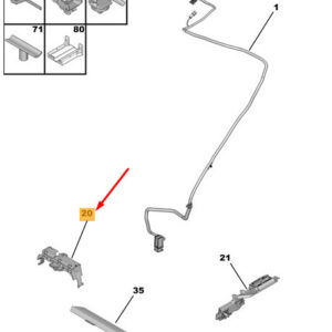 CITRO�N C3 MK3 SX Roof Harness Channel 9672072980 ORIGINAL