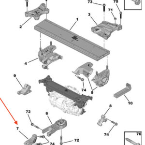 CITROËN BERLINGO B9 Engine Anti-Torque Link Bracket 9830282480 ORIGINAL