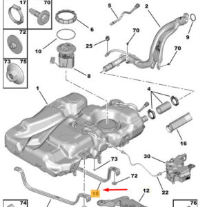 CITRO�N JUMPY MK3 Fuel Tank Strap 9813784480 ORIGINAL