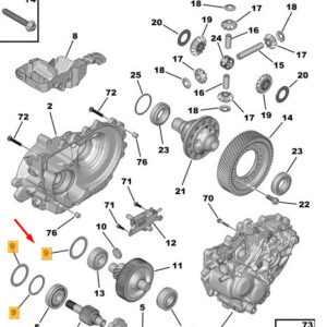 CITRO�N JUMPY MK3 Reducer Gear Shaft Adjusting Washer Set 9831665780 ORIGINAL