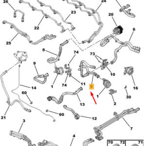 CITRO�N JUMPY MK3 Low Temperature Coolant Pipe 9830800980 ORIGINAL