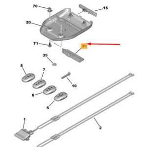 CITRO�N JUMPY MK3 Left Kes Aerial Support 9817651180 ORIGINAL