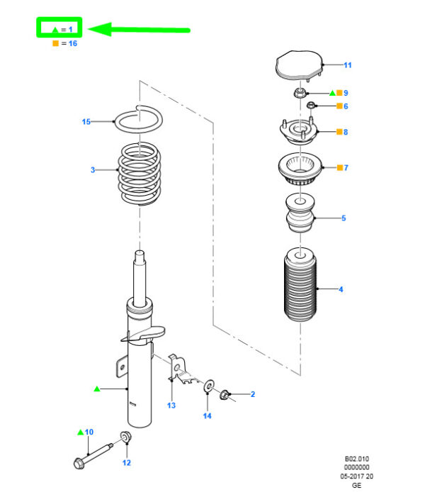 FORD MONDEO MK3 Front  Shock Absorber 1S71-18K045-BE 1305642 ORIGINAL - Image 5