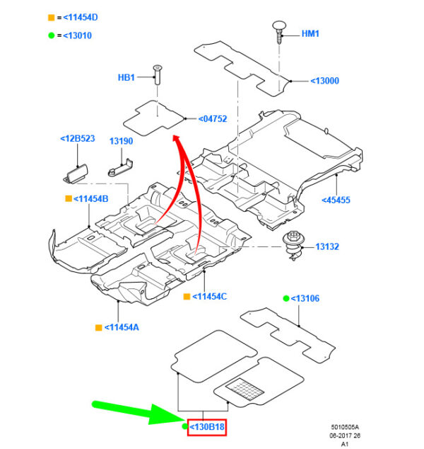 FORD GALAXY MK2 Front Floor Mat Set LHD 1739247 6M2J-R130B18-BD3ZHE ORIGINAL - Image 4