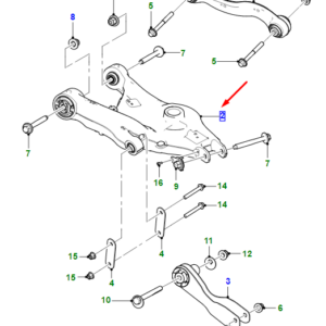 JAGUAR I-PACE X590 Rear Left Lower Wishbone Arm T4K4862 ORIGINAL