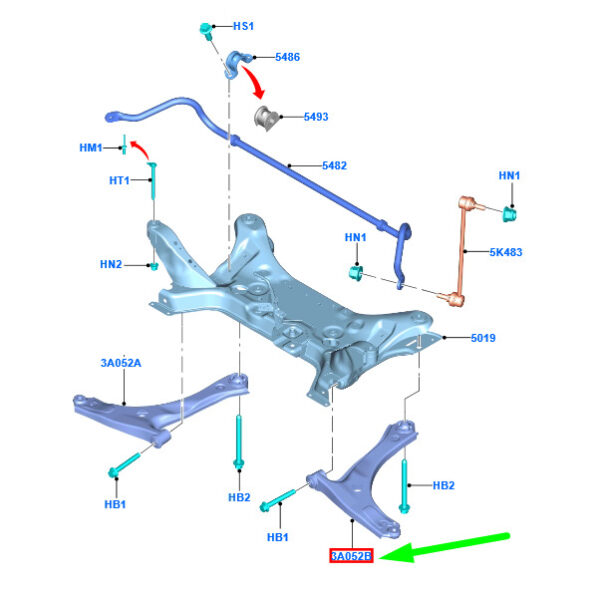FORD TRANSIT MK4 Front Left Suspension Arm Assy 2313932 ORIGINAL - Image 5