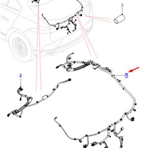 JAGUAR I-PACE X590 Tailgate Wiring T4K10235 ORIGINAL