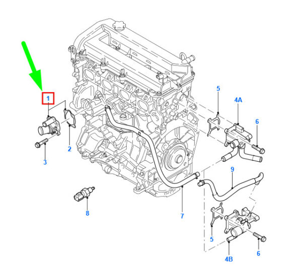 FORD MONDEO MK3 Thermostat Assy 1358178 1S7G-8575-AM ORIGINAL - Image 3