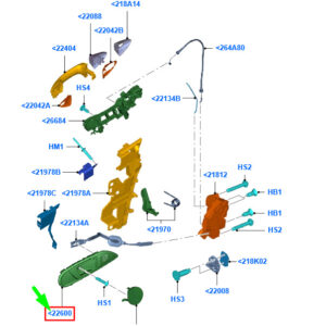FORD FIESTA MK6 Left Front Inner Door Opening Handle RHD 1686128 ORIGINAL