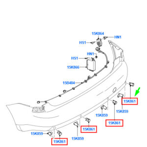 FORD FOCUS MK2 Rear Park Sensor Retainer 8M5T-15K870-AAC3AD 1555594 ORIGINAL