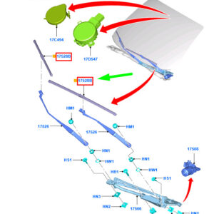 FORD FIESTA MK6 Front Wiper Left Blade RHD 2026780 8A61-17528-CF ORIGINAL