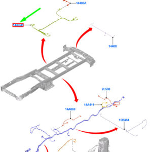 FORD TRANSIT MK4 Rear Lamps Wiring 2358970 GK3T-12663-MD ORIGINAL
