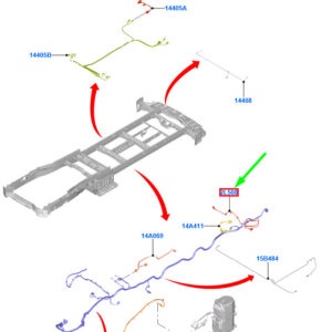 FORD TRANSIT MK4 Rear Brake Pad Wear Warning Wire 2161095 ORIGINAL