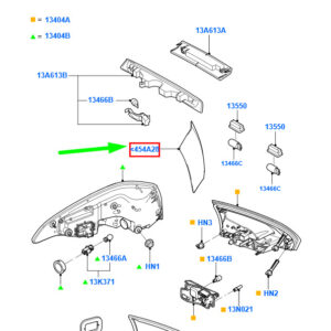 FORD GALAXY MK2 Rear Left Lamp Lens Guard AM21-13N553-AC 1710134 ORIGINAL