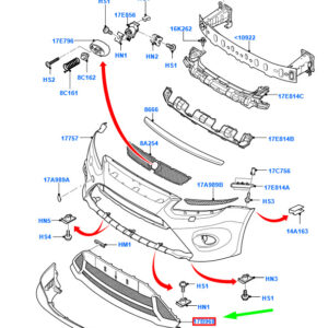Ford Focus MK2 Rs Front Low Grid 9M5Y-17B968-AD5UAW 1675123 New Original