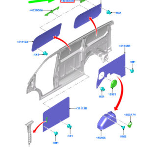 FORD TOURNEO CUSTOM Rear Side Trim Panel Bracket 1845937 ORIGINAL