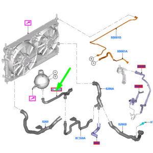 FORD TRANSIT MK4 Coolant Tank Lower Hose 2511903 GK21-8C351-BF ORIGINAL