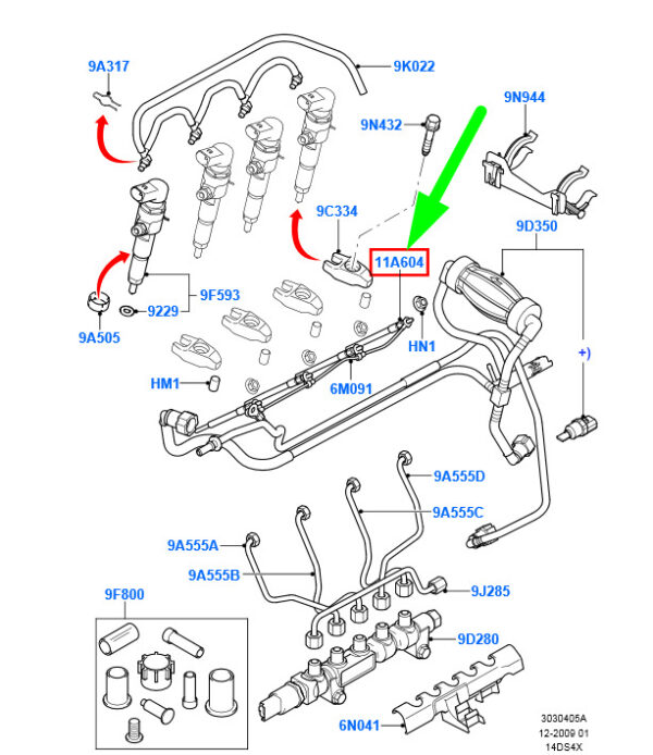FORD FIESTA MK5 Glow Plug 2S6Q-6M090-AB 1525910 ORIGINAL - Image 2
