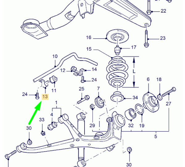 FORD GALAXY MK1 Rear Stabilizer Rubber Bush Clamp 7295022 ORIGINAL