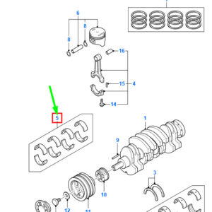FORD RANGER MK3 Crankshaft Bearing Main 2M34-6211-BA 1363187 ORIGINAL