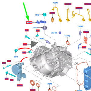 FORD FOCUS MK5 C519 Transmission Lever Assy 9L8P-7G354-BA 5207420 ORIGINAL