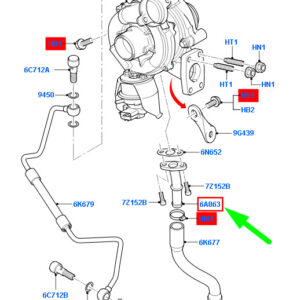 FORD FOCUS MK2 Turbo Oil Drain Connector 1483831 3M5Q-6A863-AB ORIGINAL