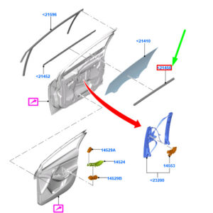 FORD FOCUS MK3 C346 Front Right Door Inner Belt Weatherstrip 1747502 ORIGINAL