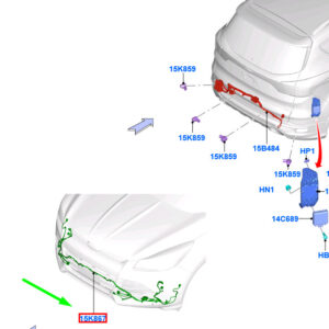 FORD KUGA MK2 C520 Front Parking Aid Wiring FV4T-15K867-MEC 1872299 ORIGINAL