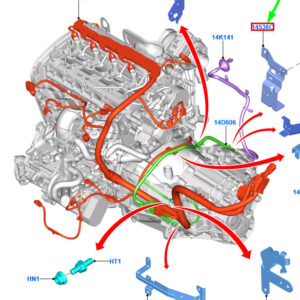 FORD TRANSIT MK4 Engine Wiring Bracket 1840947 BK3T-14536-XA ORIGINAL