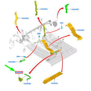 FORD TRANSIT MK4 Wiring Cover Shield RHD 1792099 BK2T-14A390-MA ORIGINAL