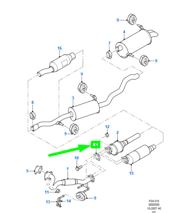 FORD GALAXY V191 MK1 Exhaust System Pipe Gasket 95VW-9451-EB 7257171 ORIGINAL - Image 2