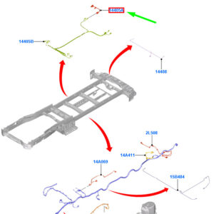 FORD TRANSIT MK4 Rear Left Lamp Wiring Assy 1849897 BK31-12663-BA ORIGINAL