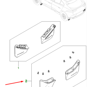 JAGUAR I-PACE X590 Rear Mudguard Set T4K1104 ORIGINAL