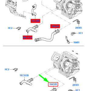 FORD FOCUS MK2 Heater Outlet Hose RHD 3M5H-18K582-RC 1348413 ORIGINAL
